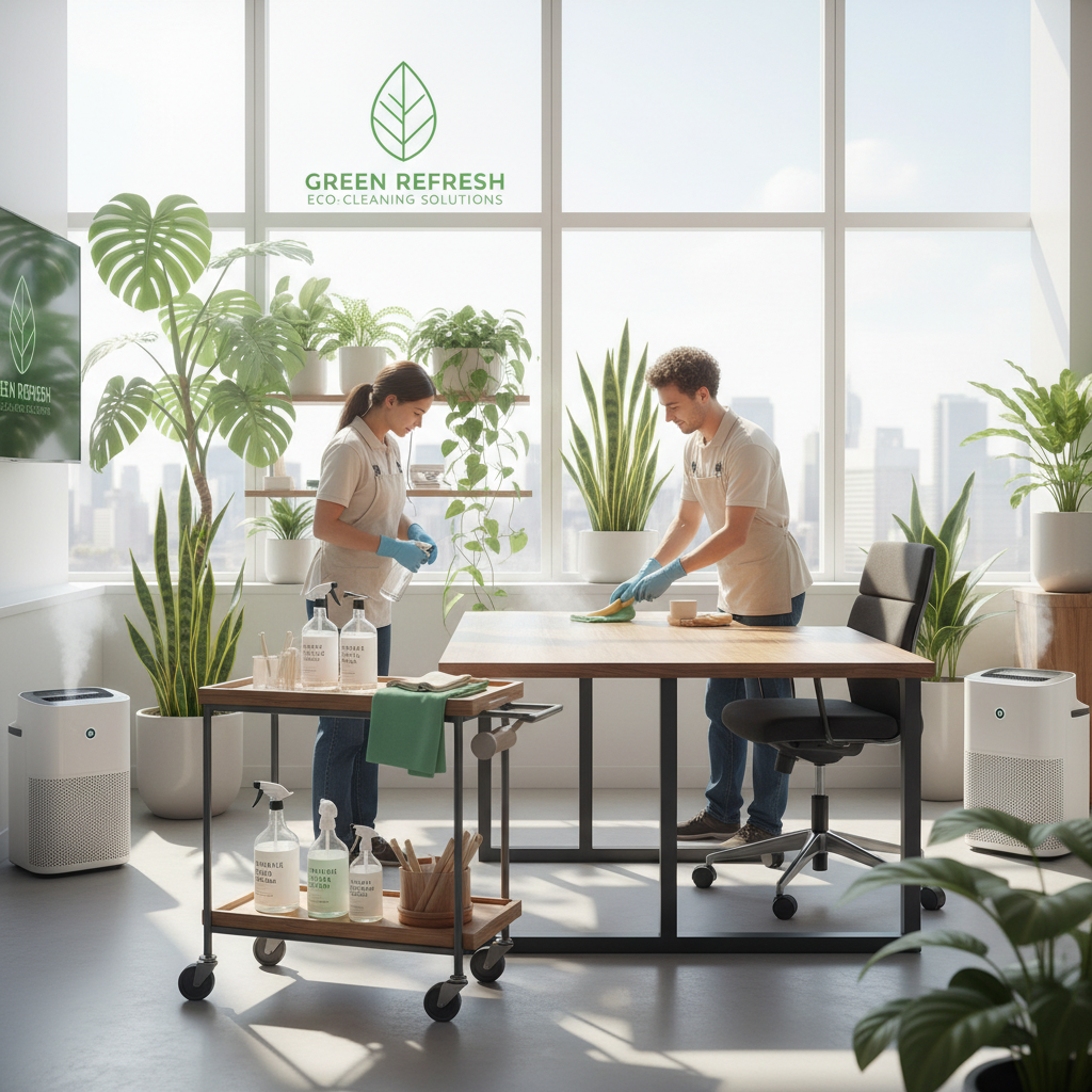 Eco-friendly green cleaning service with natural products