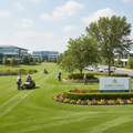 Large commercial property with beautifully managed grounds